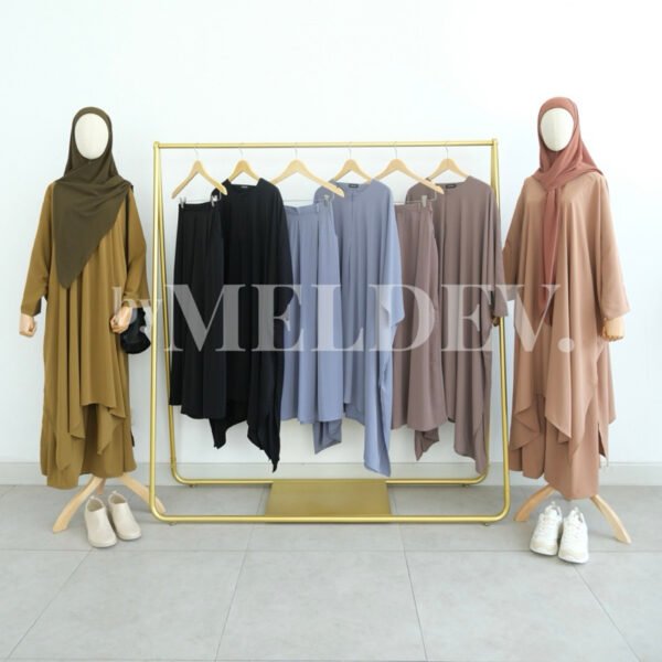 Premium Naura Batwing Cullote Set Setelan Daily dan Umroh