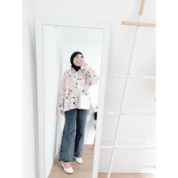 ByMeldev Kemeja Motif Oversize