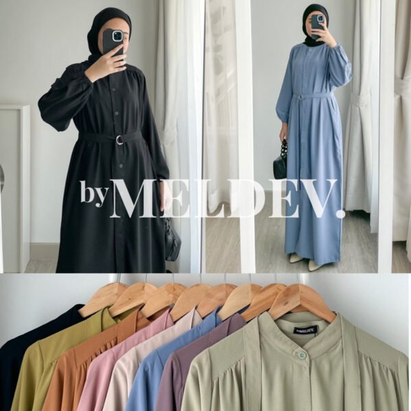 Slim Button Long Dress