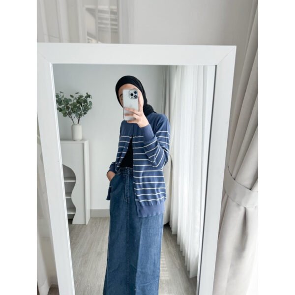 ByMeldev Cotton Stripes Cardigan Katun LD 110