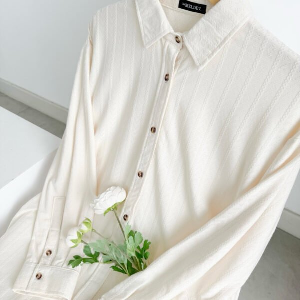 240d7e80-85e4-4f88-bb40-9a5061134a6c.jpg ByMeldev Raindrops Embroidery Knit Shirt Kemeja Bahan Bordir Premium