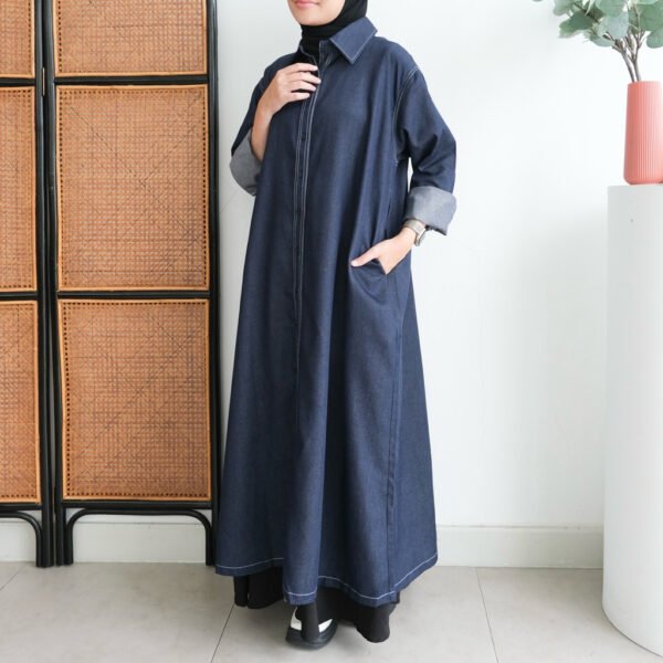 263ccaab-8ada-4eed-b434-9e3c61e743c5_1763205705775.jpg ByMeldev Denim Shirt Midi Dress Kemeja Panjang Denim