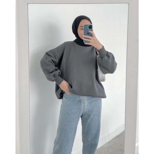 Basic Oversized Crewneck Sweater LD140cm