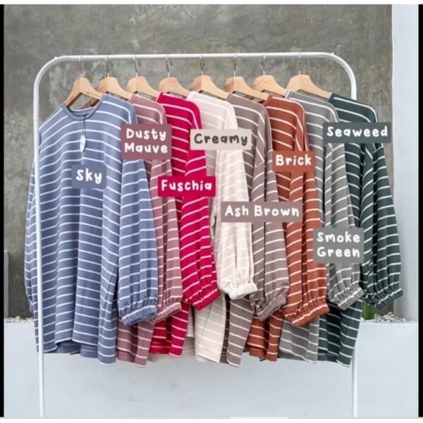 2b51d5d4-c0a8-40f3-a384-11f0e0ad996c.jpg Bymeldev Oversize Stripes Top Kaos Salur Nonbusui Busui