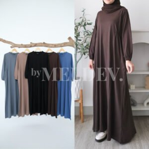 32e11e82-d3da-47e8-a119-e25a06c94a61.jpg ByMeldev Laluna Cotton Basic Dress Gamis Kerut Busui Bumil Friendly