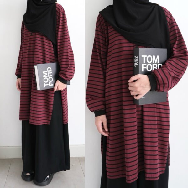 3cb9da8b-5699-4acb-9fe2-f53890241678.jpg ByMeldev Button Stripes Polo Tunik Salur