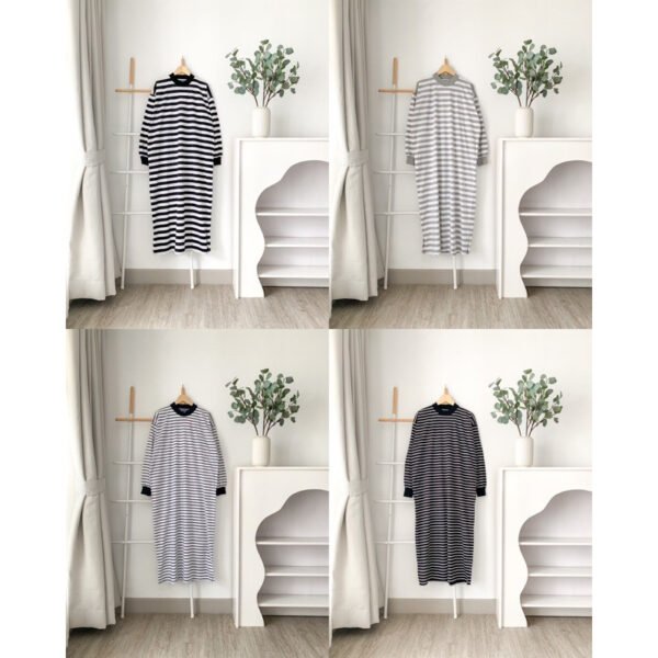 3d44b5a5-0b67-4fd3-89cb-2a9bd044f63c.jpg ByMeldev Oversized Stripes Maxi Cotton Dress