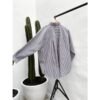 Basic Oversized Stripes Shirt Kemeja Salur Batwing