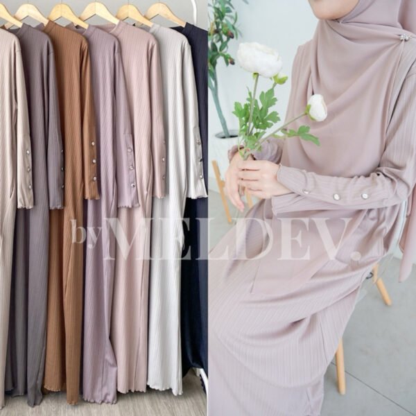 ByMeldev Curly Button Dress Busui Nonbusui