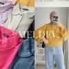 ByMeldev - Button Oversized Top
