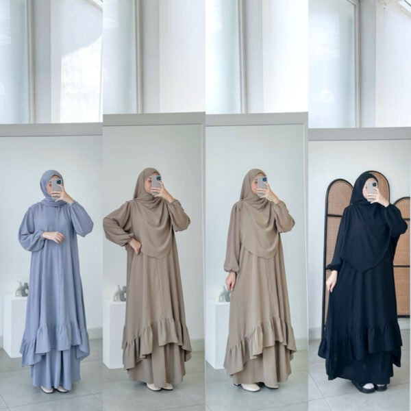 ByMeldev Ghania Tunik Hijab Set Umroh