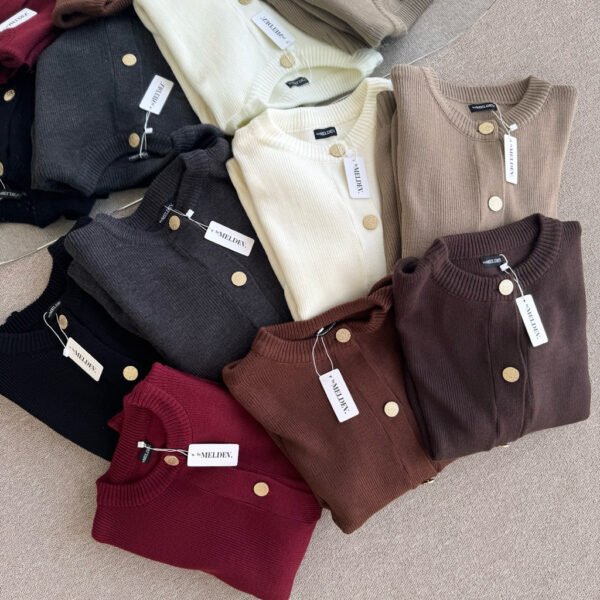 5a7588ce-b1a5-4ee6-931b-60594abe896b.jpg ByMeldev Sunkist Button Premium Cardigan Tebal Kancing Bulat