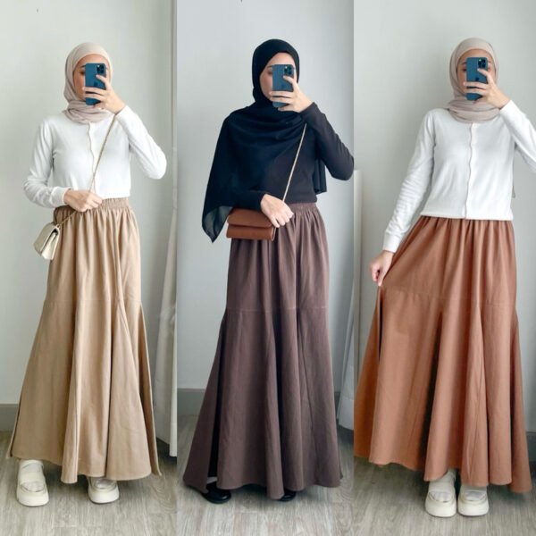 755371a1-b296-4e25-aabf-ba91c6ad80ab.jpg ByMeldev Angel Linen Premium Skirt Rok Payung Linen Jumbo