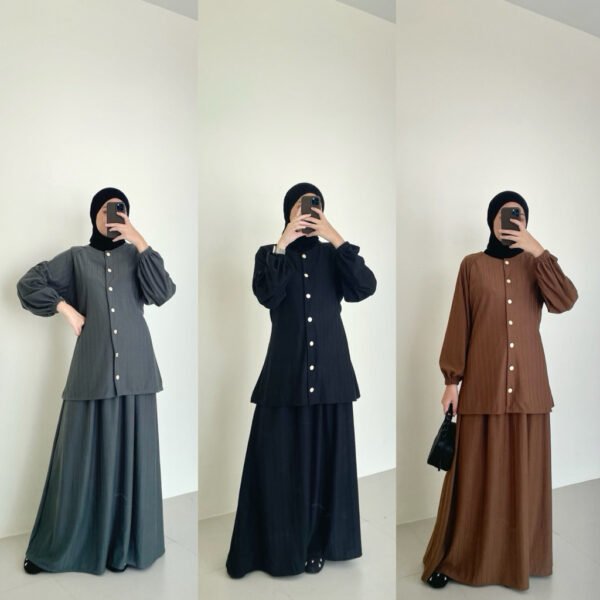 ByMeldev Raindrops Skirt Set Busui Bumil Friendly