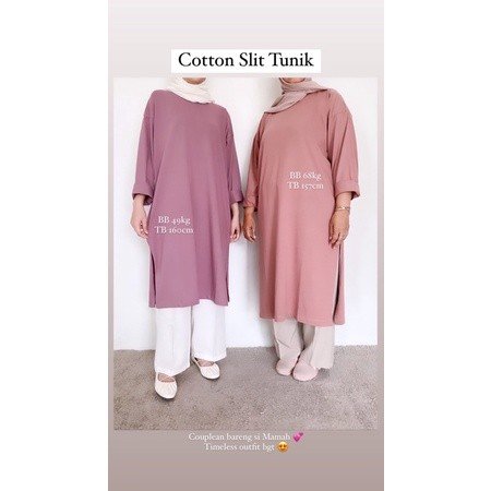 7c9907b6-0688-4522-8b2d-4a5211730811-1.jpg Bymeldev Cotton Slit Tunik Polos Busui dan Non Busui