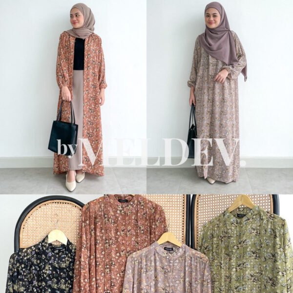 Bymeldev Floral Button Long Dress