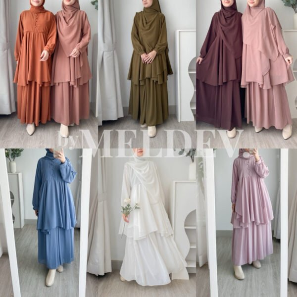 ByMeldev Basic Raya Ceruty Hijab Set