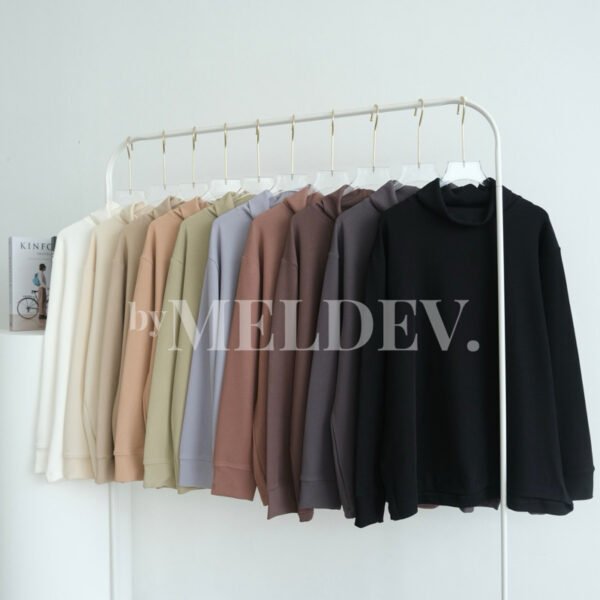 ByMeldev Turtleneck Knit Top Busui Nonbusui Atasan Basic