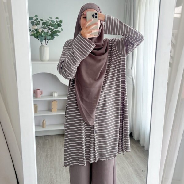 ByMeldev Tunik Stripes Set Setelan Celana