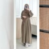 Slim Button Long Dress