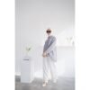 Basic Oversized Stripes Shirt Kemeja Salur Batwing