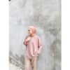 Oversize Knit Top High Neck Atasan Jumbo