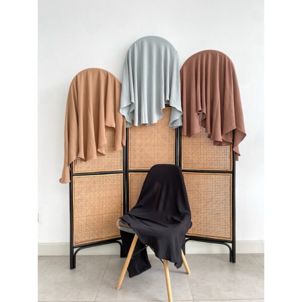 a441a4e4-d987-40c3-8484-a32836748d11.jpg ByMeldev X Ruyaa - Crinckle Batwing Dress set Hijab