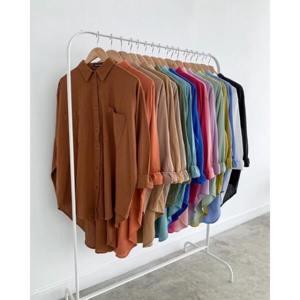 Bymeldev Oversized Shirt Kemeja Basic Polos Bumil Friendly