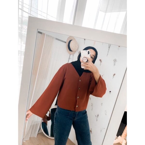 aacded84-961a-4100-9ef7-31dfdb6ce1f7.jpg Kaila Basic Top Atasan Blouse Polos Kancing Tortoise