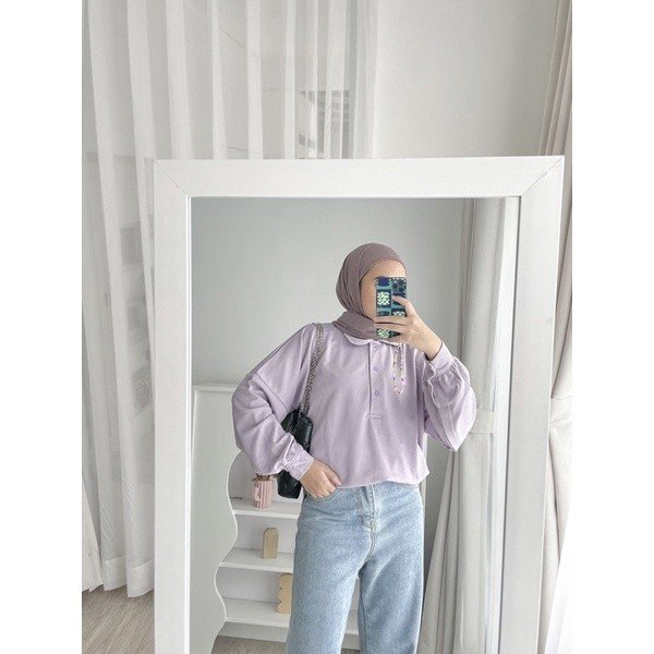 ByMeldev - Button Oversized Top