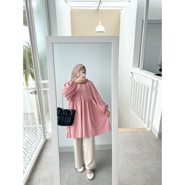 Leaves Babydoll Tunik