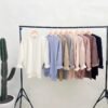 Oversize Knit Top High Neck Atasan Jumbo