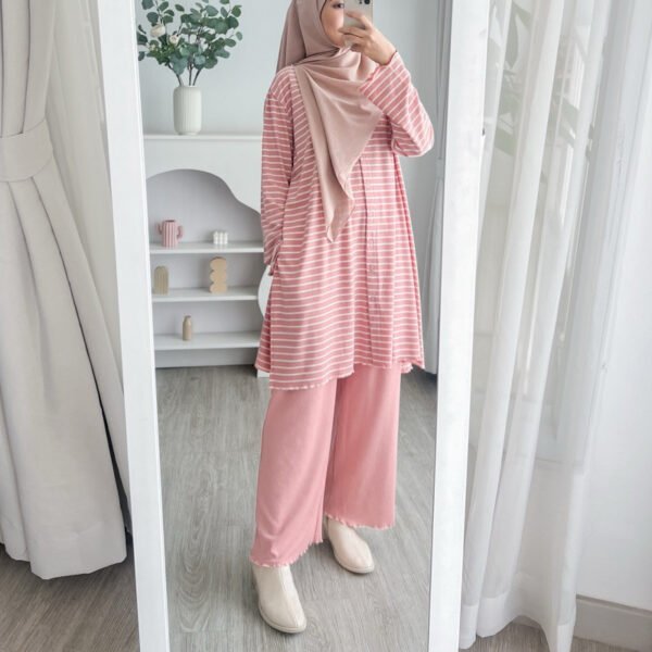 ByMeldev Tunik Stripes Set Setelan Celana