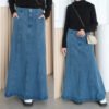 d2480826-bd7a-41a8-a37a-b670b7ea7f5d.jpg ByMeldev Mermaid Denim Skirt Rok Duyung A-Line Jeans Size M L XL