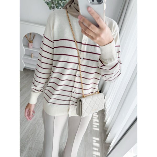 ByMeldev Cotton Stripes Cardigan Katun LD 110