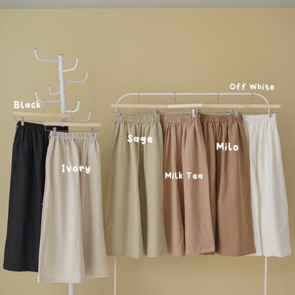 Bymeldev Linen Wide Cullotes Kulot Lebar