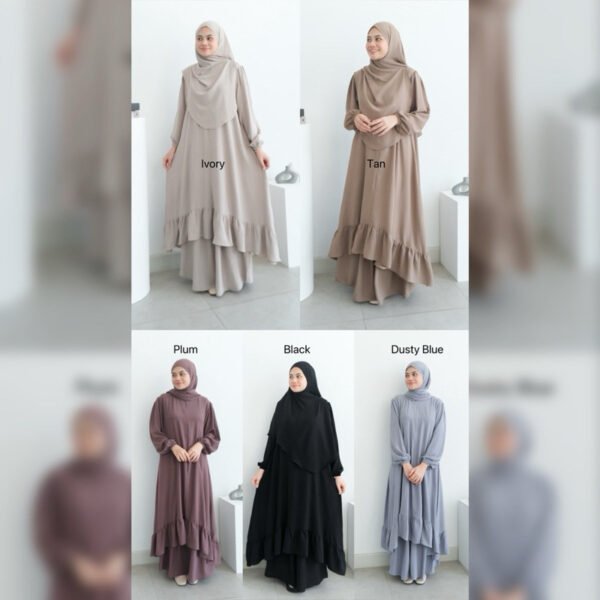 ByMeldev Ghania Tunik Hijab Set Umroh
