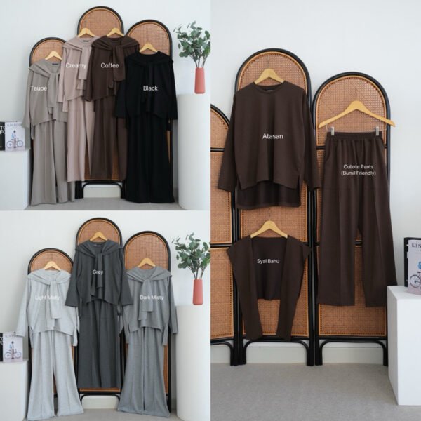 ByMeldev Ruby Terry 3in1 Set Setelan Celana Busui Nonbusui