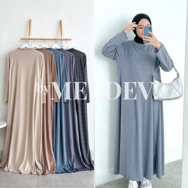 Basic A-Line Crinkle Dress Non Busui & Busui