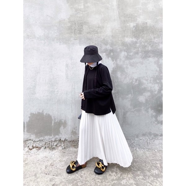 Oversize Knit Top High Neck Atasan Jumbo