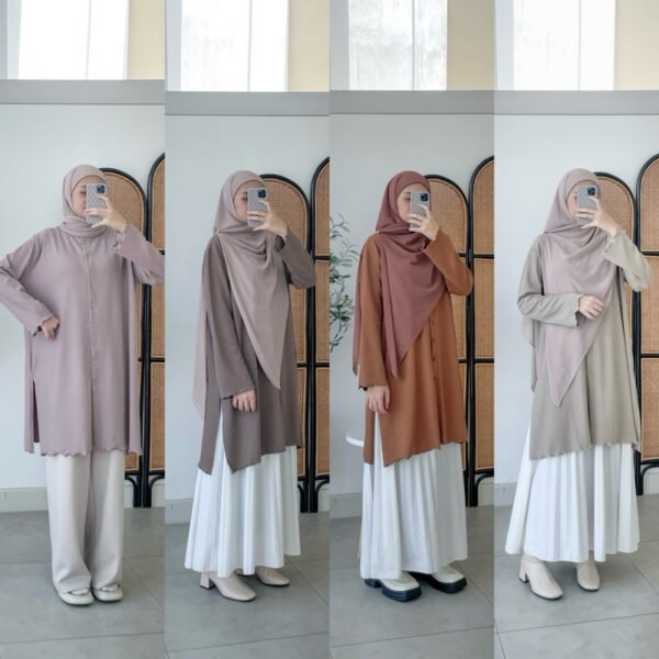 ByMeldev Wavy Knit Tunik Cardi