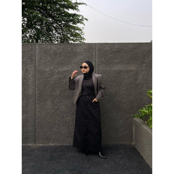 ByMeldev Denim Basic Straight Skirt
