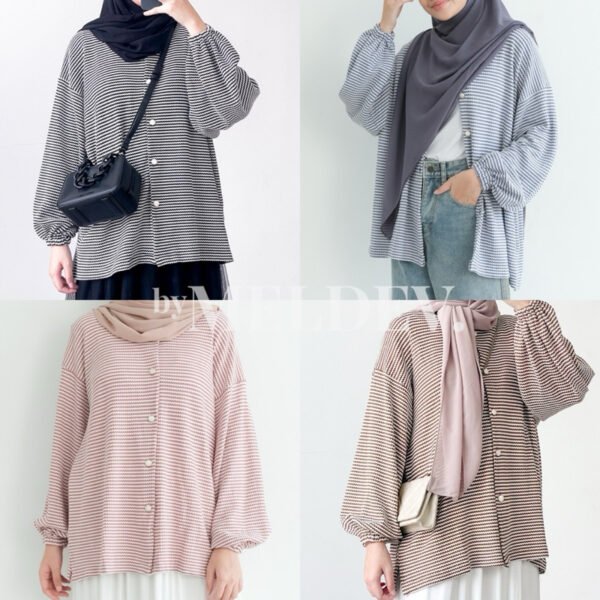 ByMeldev Winter Stripes Cardi Top