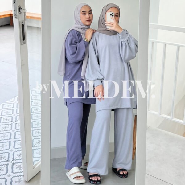 Puffy Knit Set Setelan Nonbusui Busui