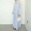 IMG_3488 ByMeldev Floral Stripes Cotton Dress Gamis Katun Salur