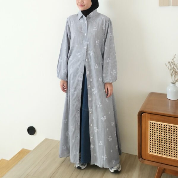 a1580131-a701-428e-88c9-8dccd5bfb5e2.jpg ByMeldev Floral Stripes Cotton Dress Gamis Katun Salur