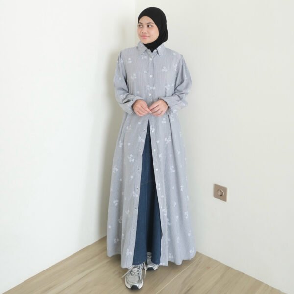 aaedbb02-1d1d-432c-8b6e-d1c9fa8a7d12.jpg ByMeldev Floral Stripes Cotton Dress Gamis Katun Salur