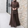 13f96bc9-09e9-4a2c-bcf4-e057185f954e.jpg ByMeldev Stripes Knit Button Dress Gamis Salur Kancing Syar’i