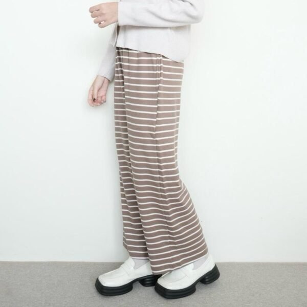 IMG_3557 ByMeldev Basic Stripes Cullote Celana Knit Rumahan