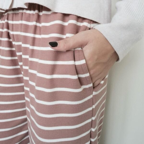 IMG_3558 ByMeldev Basic Stripes Cullote Celana Knit Rumahan